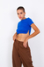 Cropped Azul Bic com Piercing - Dig For Fashion