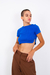 Cropped Azul Bic com Piercing - loja online