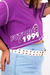 Camiseta Cropped Roxa 00's - Dig For Fashion