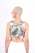 Cropped Floral e Branco com Tachas na internet