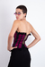 Corset Roxo com Renda Preta - Dig For Fashion