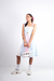 Vestido Branco Listras Pastel - comprar online