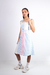 Vestido Branco Listras Pastel - Dig For Fashion