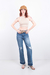 Cropped Bicolor Bege Branco - comprar online