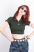 Imagem do Polo Cropped Verde Musgo