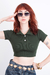 Polo Cropped Verde Musgo - comprar online