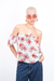 Blusa Ombro a Ombro Rosa Floral - comprar online