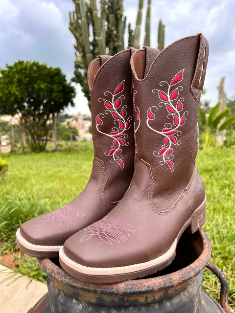 Bota Texana Feminina Marcial Marrom 1302 - comprar online