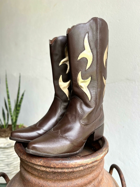 Bota Feminina Bico Fino ZBoots Marrom 1164 - comprar online