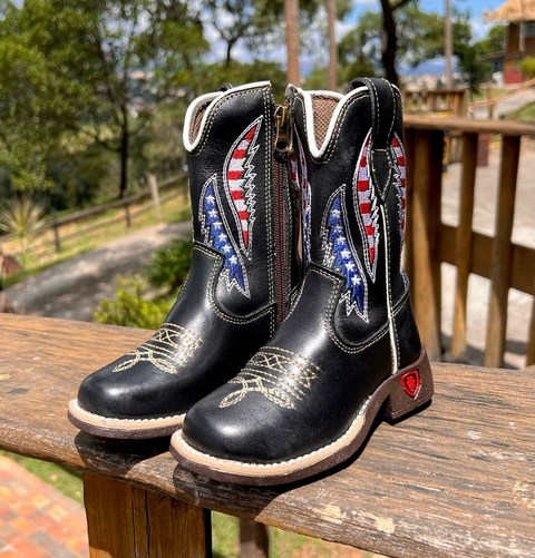 Texana Infantil Calvas Preta 020