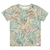 Camiseta manga curta com estampa camuflado folhas bege - comprar online