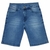 Bermuda jeans básico com bolsos e elástico regulador no cós - comprar online