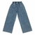 Calça jeans wide leg com detalhe desfiado na barra, elástico na cintura, bolsos e cadarço decorativo - comprar online