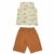 Conjunto regata com estampa e bermuda em moletinho leve com cadarço - comprar online