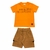 Conjunto camiseta manga curta com estampa e bermuda moletinho leve - comprar online