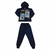 Conjunto jaqueta com capuz e zíper, calça moletom flanelado - comprar online