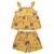 Conjunto estampado blusa com alça em babado e short com elástico na cintura na internet