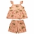 Conjunto estampado blusa com alça em babado e short com elástico na cintura - Pluft Plaft Infantil - Moda infantil para todos os estilos