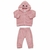 Conjunto jaqueta com capuz e zíper, tecido Fleece - comprar online