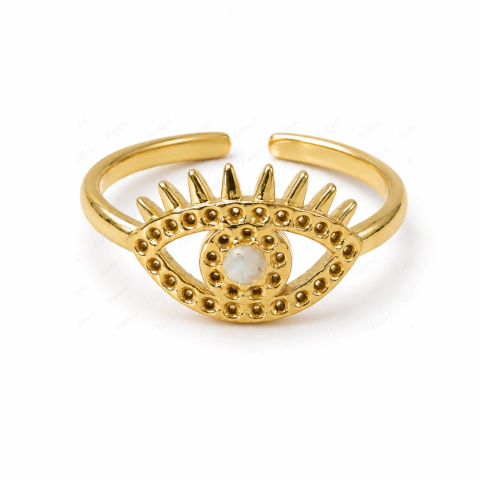 Anillo Ojo Turco Dorado