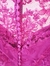 Vestido fucsia de seda con tul bordado - Las Rivero
