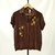 Camisa marrón bordada