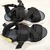 Sandalias negras con suela de goma - tienda online