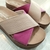 Sandalias con plataforma con tira rosa y beige - comprar online