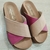 Sandalias con plataforma con tira rosa y beige en internet