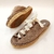 Chanclas gamuzadas con cordones - Las Rivero