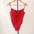 Malla enteriza roja