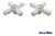 Volante Cruz Blanco-Cromo Con 3 Insertos - comprar online