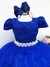 Vestido Infantil Realeza Azul Royal Renda Pérolas Festa Luxo (V2251AW)