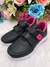 Tênis Infantil Preto e Rosa C/ Velcro Meninas