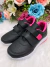 Tênis Infantil Preto e Rosa C/ Velcro Meninas