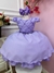 Vestido Infantil Lilás C/ Cinto de Pérolas Casamento Luxo - loja online