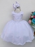 Vestido Infantil Branco Luxo Batizado