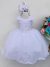 Vestido Infantil Branco Luxo Batizado