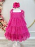 Vestido Infantil Rosa de Alça e Com Plumas Luxo na internet