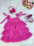 Vestido Infantil Rosa de Alça e Com Plumas Luxo - Lorhei babys