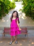 Vestido Infantil Rosa de Alça e Com Plumas Luxo