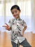 Conjunto Camisa Branca Estampada Com Bermuda Cinza de Cordão (3509BZ) - comprar online