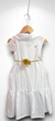 Vestido Infantil Crepinho Branco C/ Cinto de Cordão Festas (0166BB) - Lorhei babys