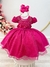Vestido Infantil Pink C/ Tule Pipoquinha Luxo