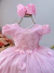 Vestido Infantil Rosa Jardim Encantado
