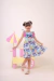 Vestido Infantil Azul Lilo e Stitch Luxo