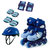 Kit Patins In Line Ajustável Azul Zippy Toys