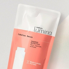 Refil Shampoo Nutritivo para Cabelos Secos Lumina 300 ml na internet