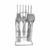 SET X 24 CUBIERTOS DE METAL PLATEADOS CON SOPORTE (C5936) - comprar online