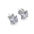 Brinco Ponto De Luz Quadrado com Zircônia Cravejada Cristal 4mm - Prata 925 - comprar online